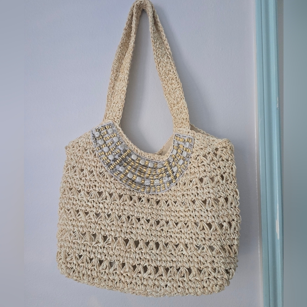 Sun N’ Sand Luna Sea Hobo Handbag Natural